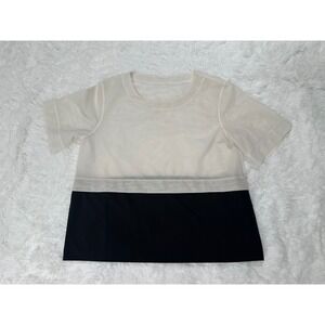Lululemon‎ Meesh Tee *White / Black size